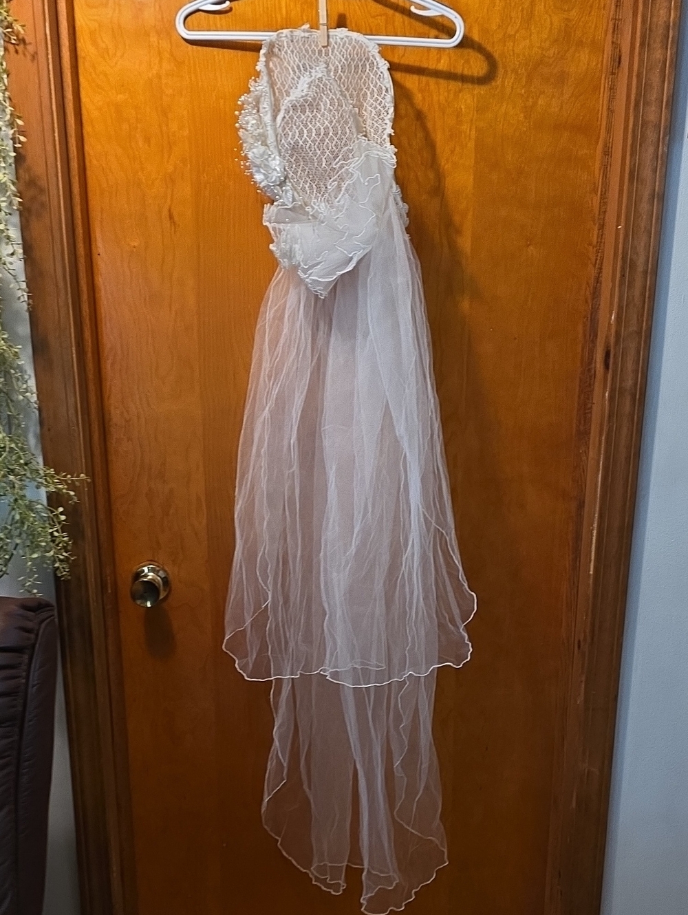 White Girls' Tulle Party Dress with Lace Bodice